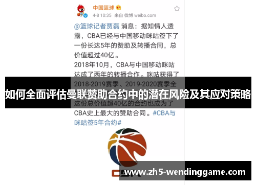 如何全面评估曼联赞助合约中的潜在风险及其应对策略